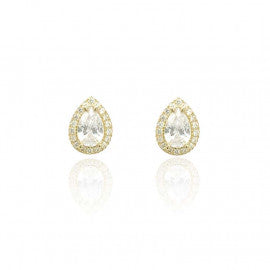 Classic 9ct Yellow Gold Cubic Zirconia Stud Earrings