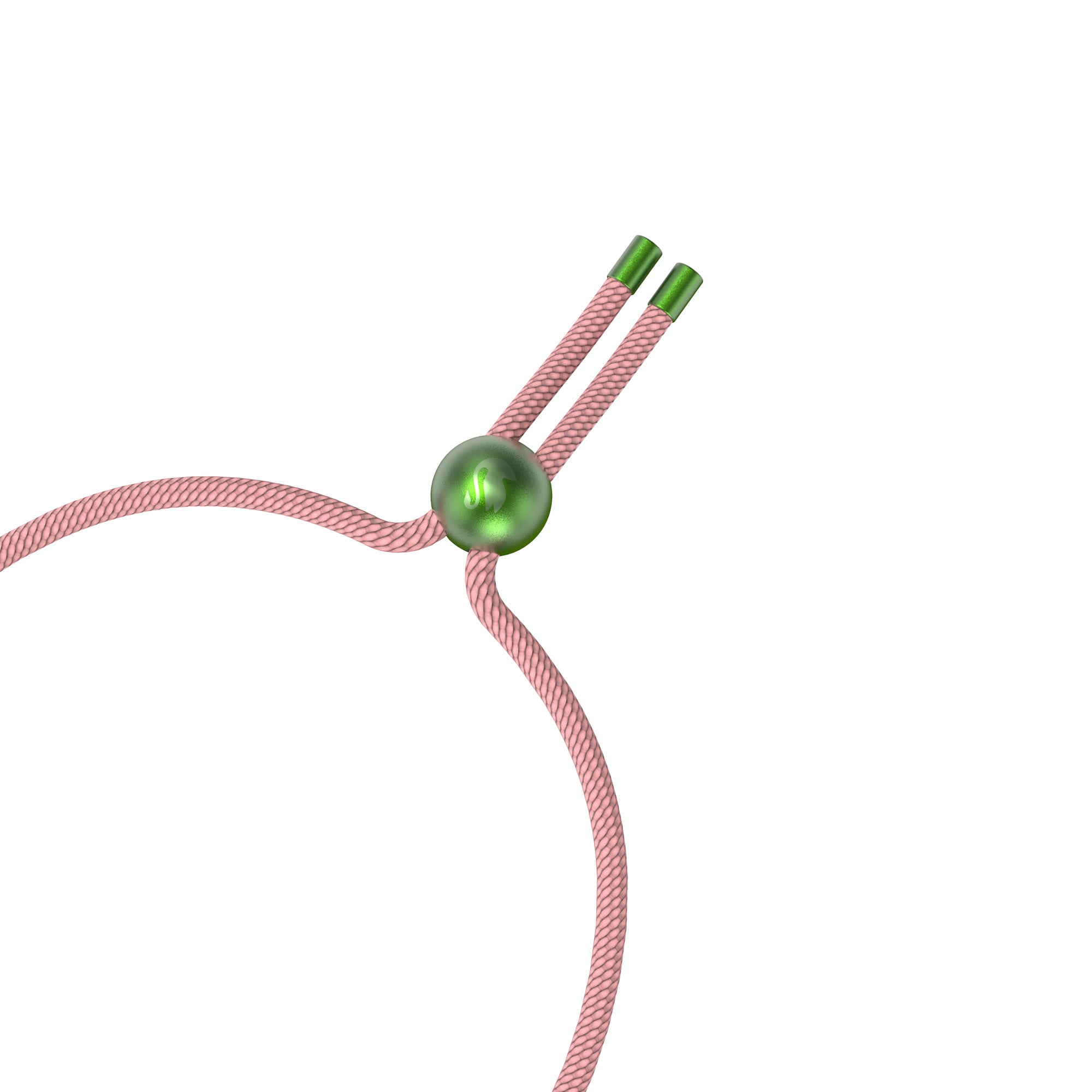 Swarovski Dulcis Bracelet - Pink Rope & Pink Crystal set in Green Jewellery Sets