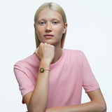 Swarovski Dulcis Bracelet - Pink Rope & Pink Crystal set in Green Jewellery Sets