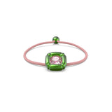 Swarovski Dulcis Bracelet - Pink Rope & Pink Crystal set in Green Jewellery Sets