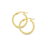 9ct Yellow Gold Cross Drop Sleeper Earring