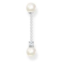 Thomas Sabo Sterling Silver Single Drop Earrings with Pearl and Cubic Zirconia