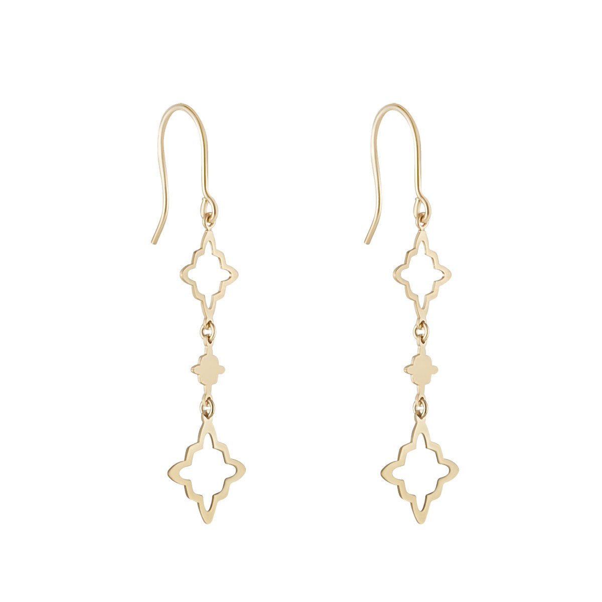 9ct Yellow Gold Marrakesh Design Linked Earrings