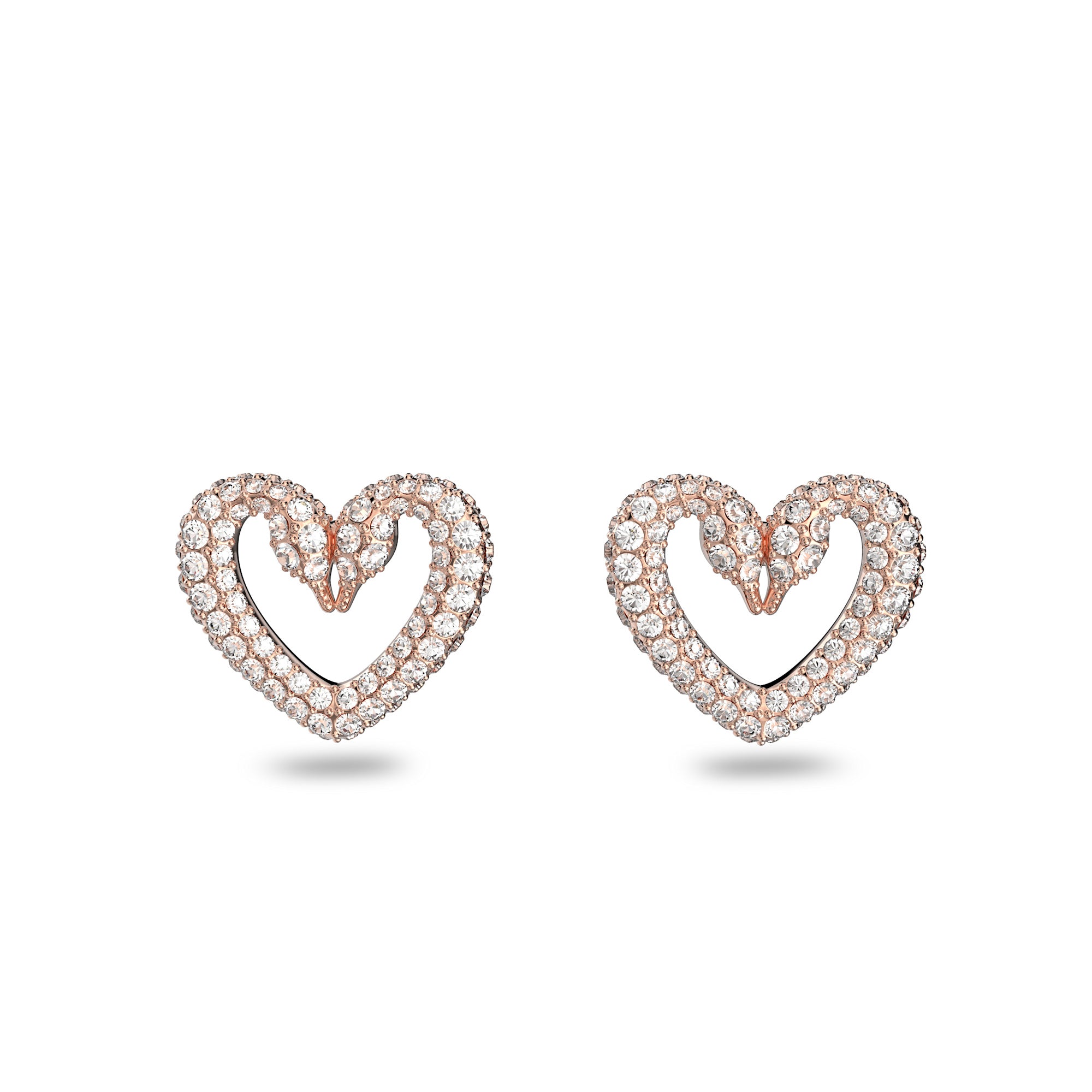 Swarovski Rose Gold Plate Una Earrings with Crystal