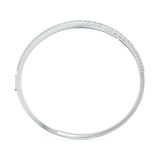 Swarovski Hyperbola Bangle - Rhodium Plated-Med - White Bracelet