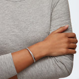 Swarovski Hyperbola Bangle - Rhodium Plated-Med - White Bracelet