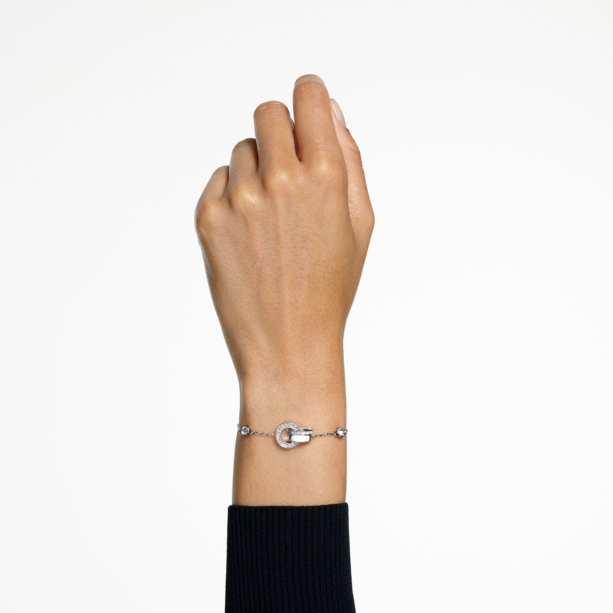 Swarovski Rhodium Plate Hollow Bracelet