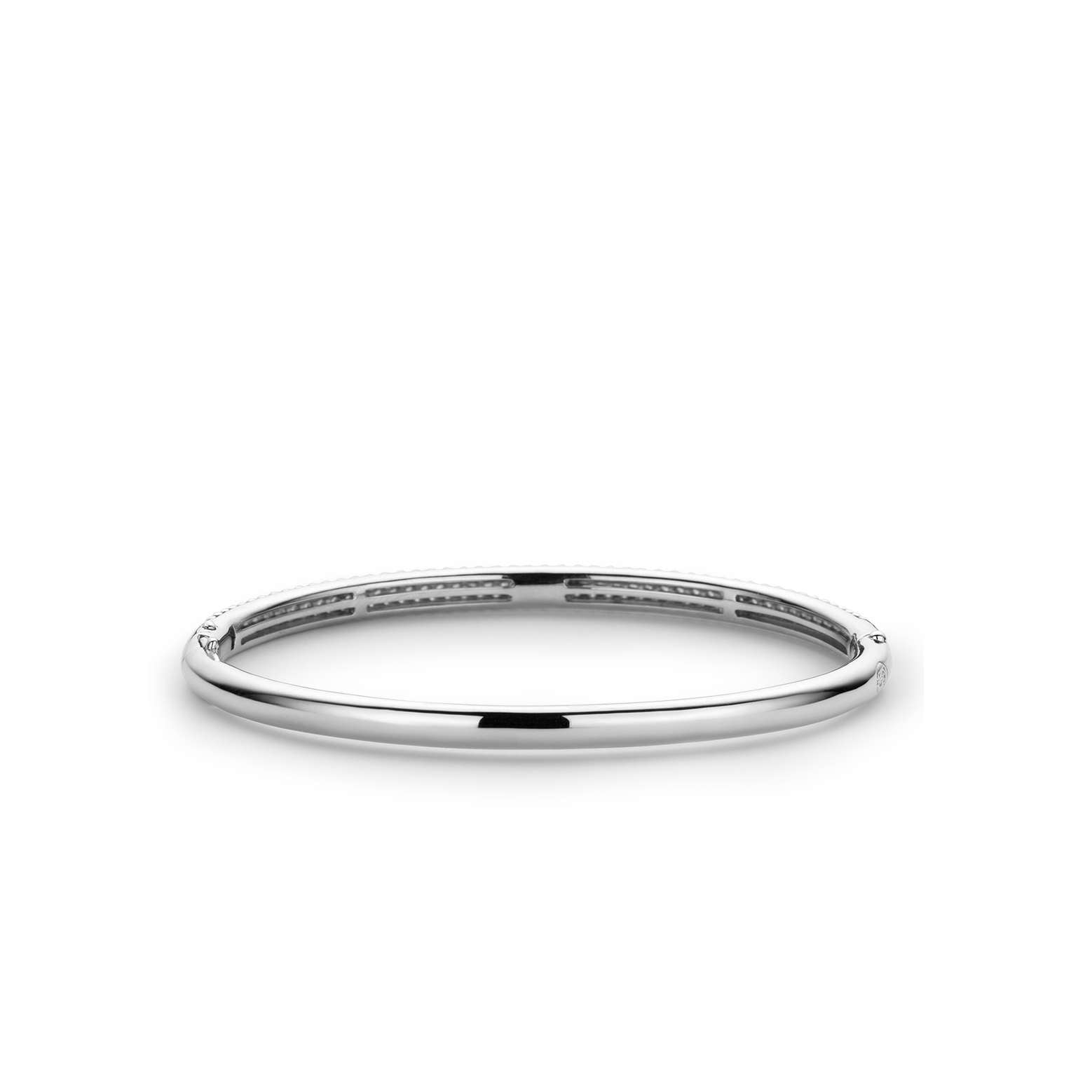Ti Sento Sterling Silver Cubic Zirconia Bangle - Small