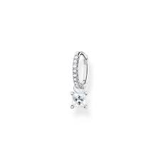 Thomas Sabo Sterling Silver Single Hoop Earrings with Cubic Zirconia