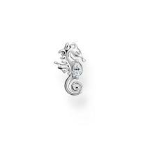 Thomas Sabo Sterling Silver Single Seahorse Stud Earrings with Cubic Zirconia