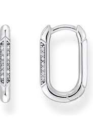 Thomas Sabo Sterling Silver Hoop Earrings with Cubic Zirconia