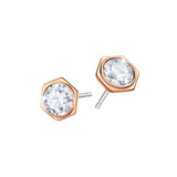 Swarovski Hexagonal Stud Earrings