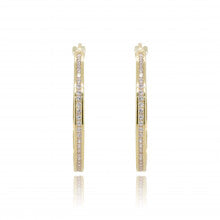 9ct Yellow Gold Chain Link Hoop Earrings