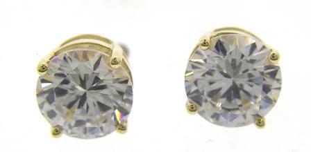 9ct Yellow Gold Cubic Zirconia Stud Earrings