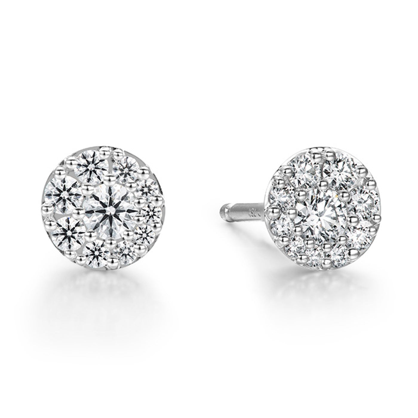 Hearts On Fire 18ct White Gold 0.34ct Tessa Diamond Circle Earrings