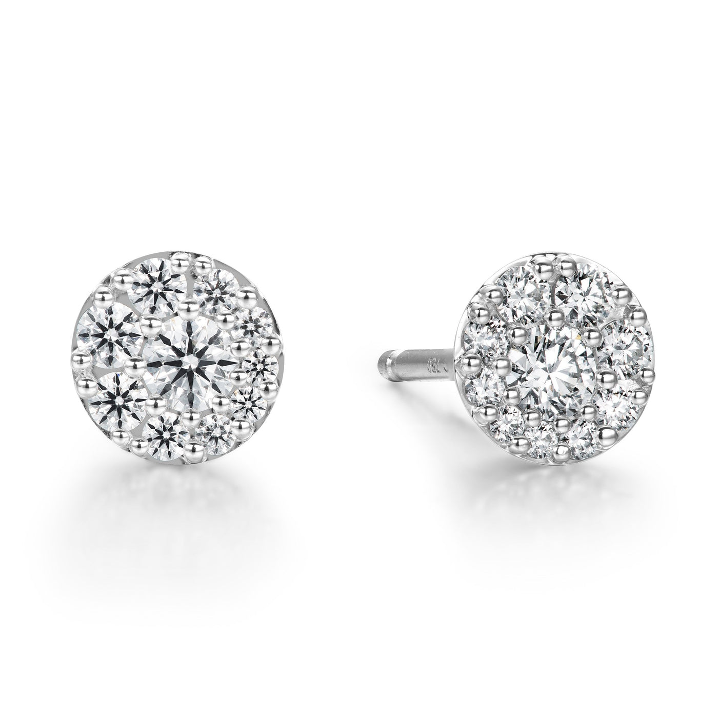 Hearts On Fire 18ct White Gold 0.50ct Tessa Diamond Circle Earrings