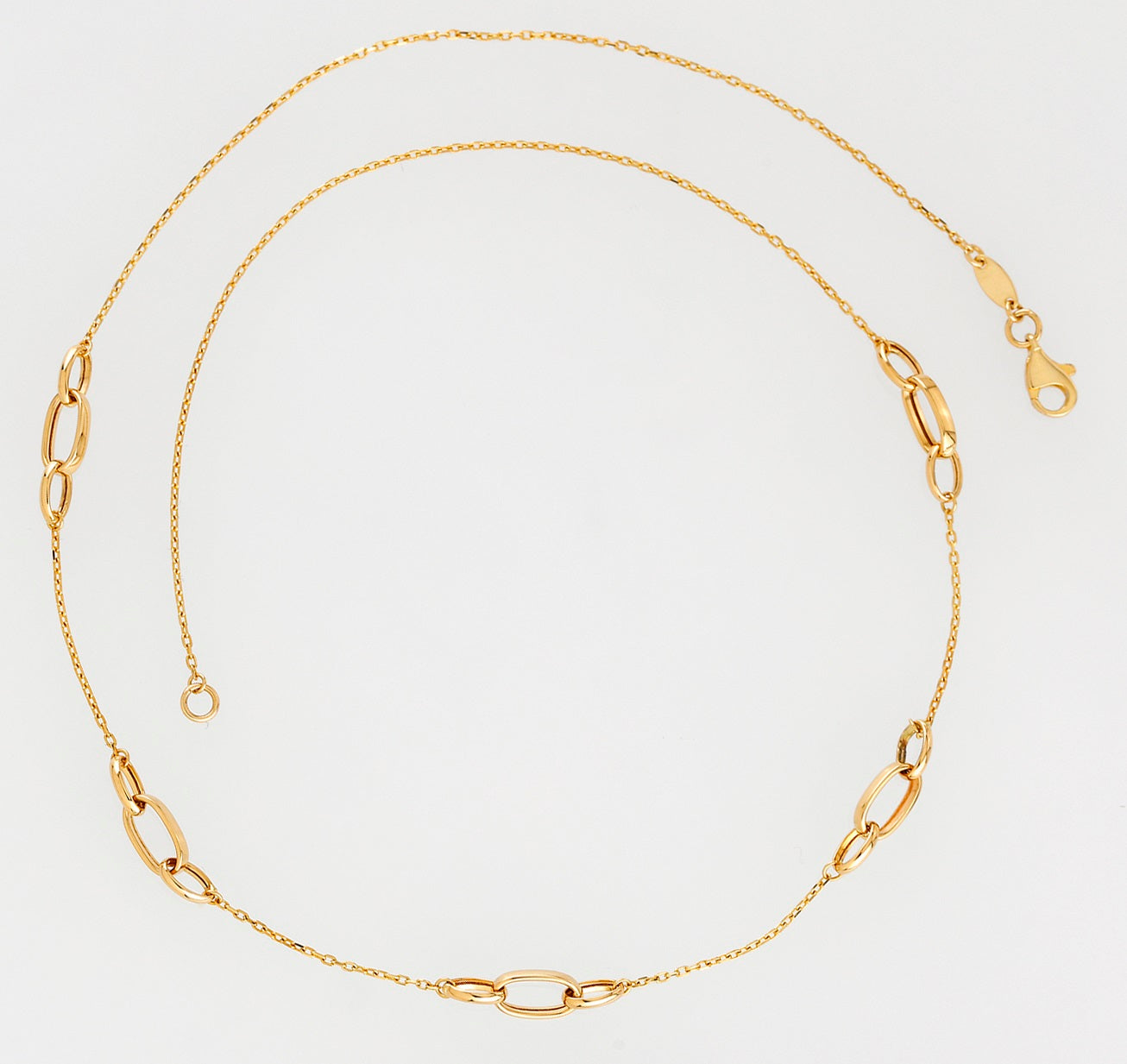 9ct Yellow Gold Oval Link Chain Necklace