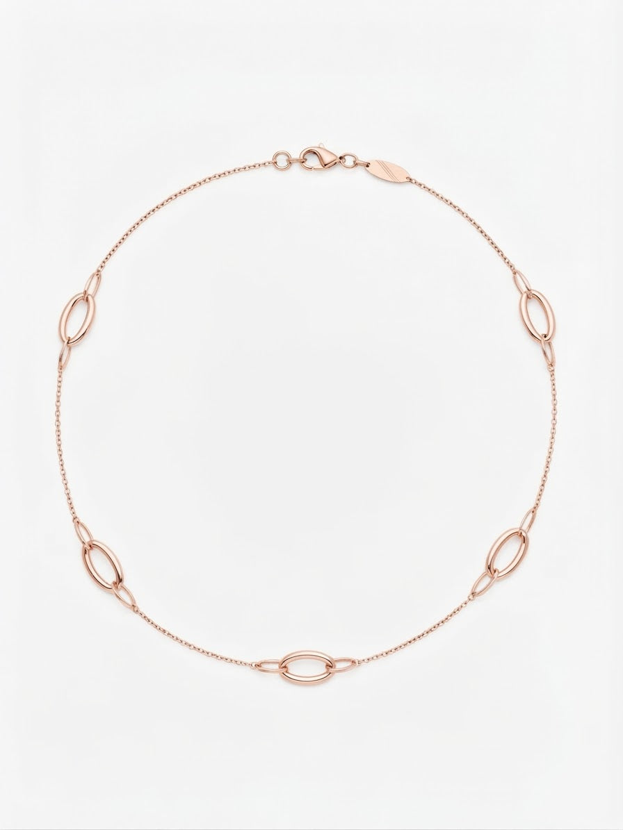 9ct Yellow Gold Oval Link Chain Necklace