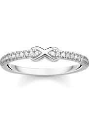Thomas Sabo Sterling Silver Infinity Ring with Cubic Zirconia