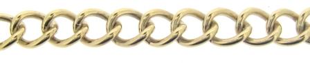 Vintage 9ct Yellow Gold Curb Link Bracelet 7.5'