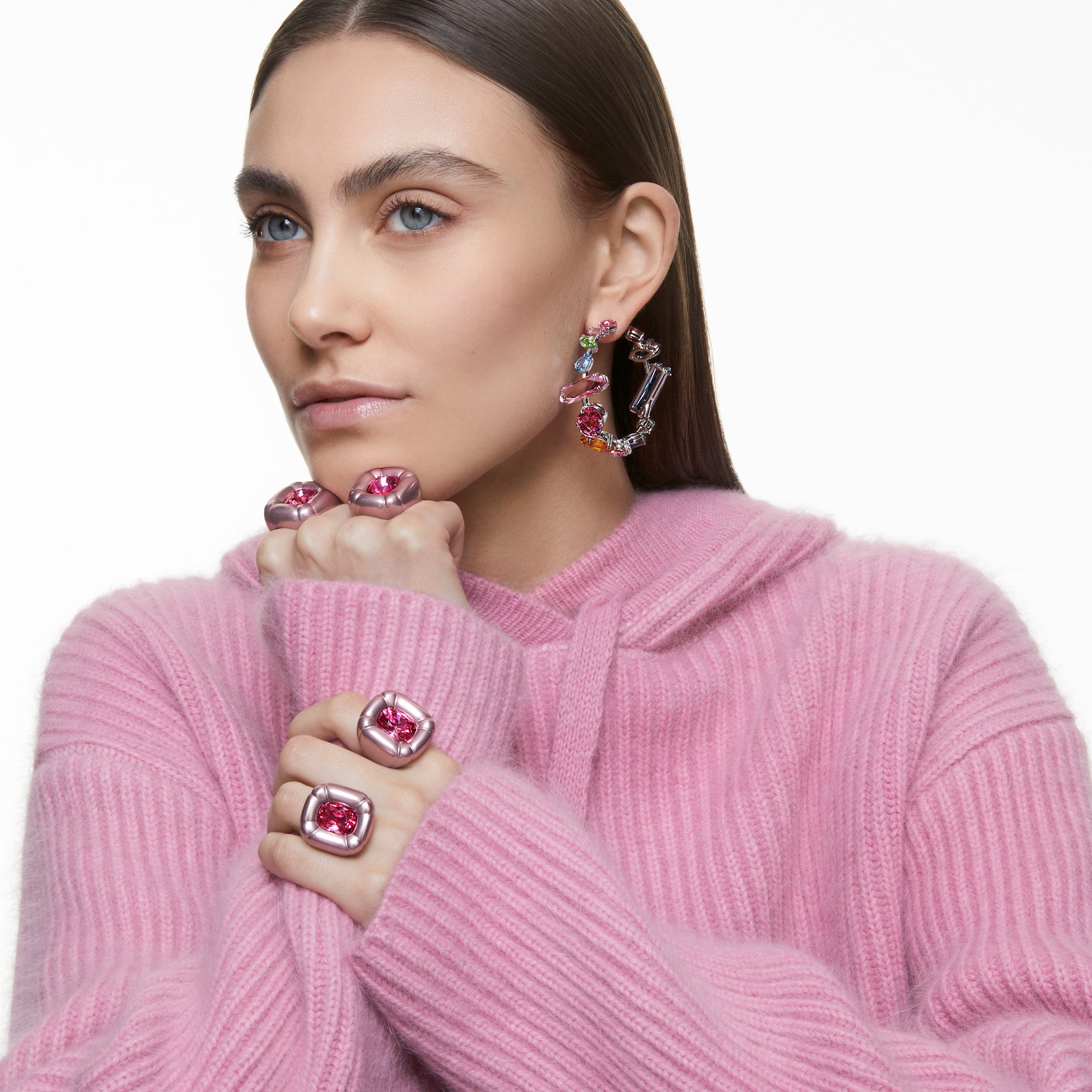 Swarovski Gema Hoop Ergs,CRMU/ROS/RHS Earrings