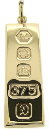 Vintage 9ct Yellow gold Ingot