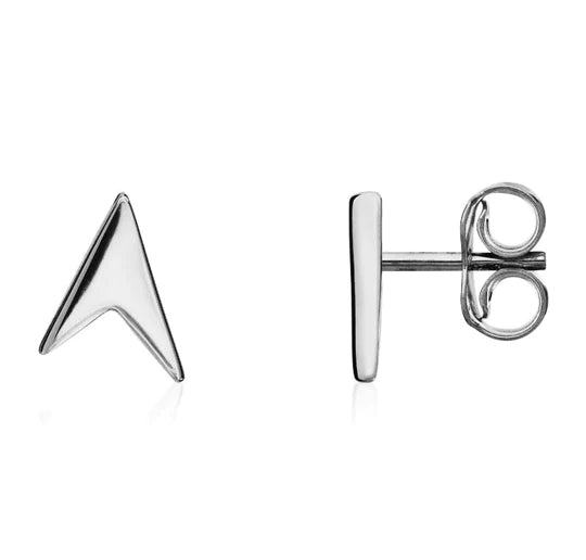 Elegant 9ct White Gold Stud Earrings