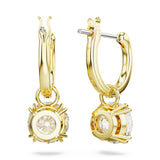 Swarovski Stilla Drop Earrings - Gold Tone-Plated - White