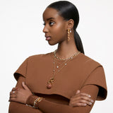 Swarovski Stilla Drop Earrings - Gold Tone-Plated - White