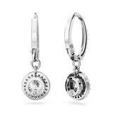 Swarovski Una Drop Earrings - Rhodium Plated - White