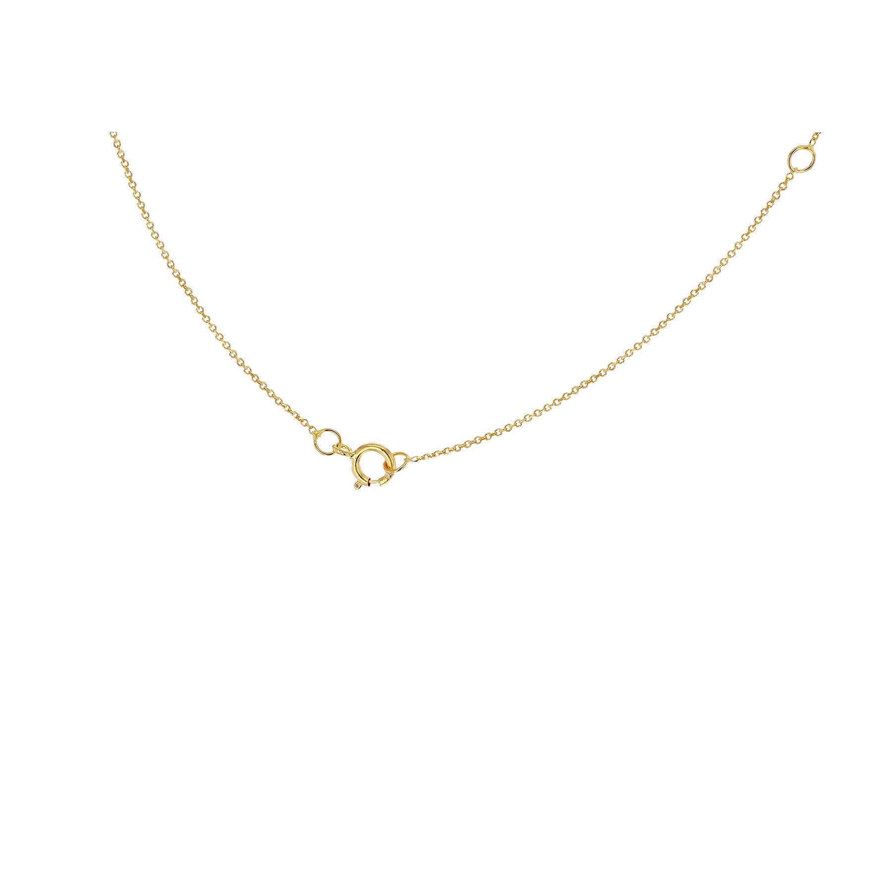 9ct Yellow Gold Mini Initial D Pendant 15'-17'