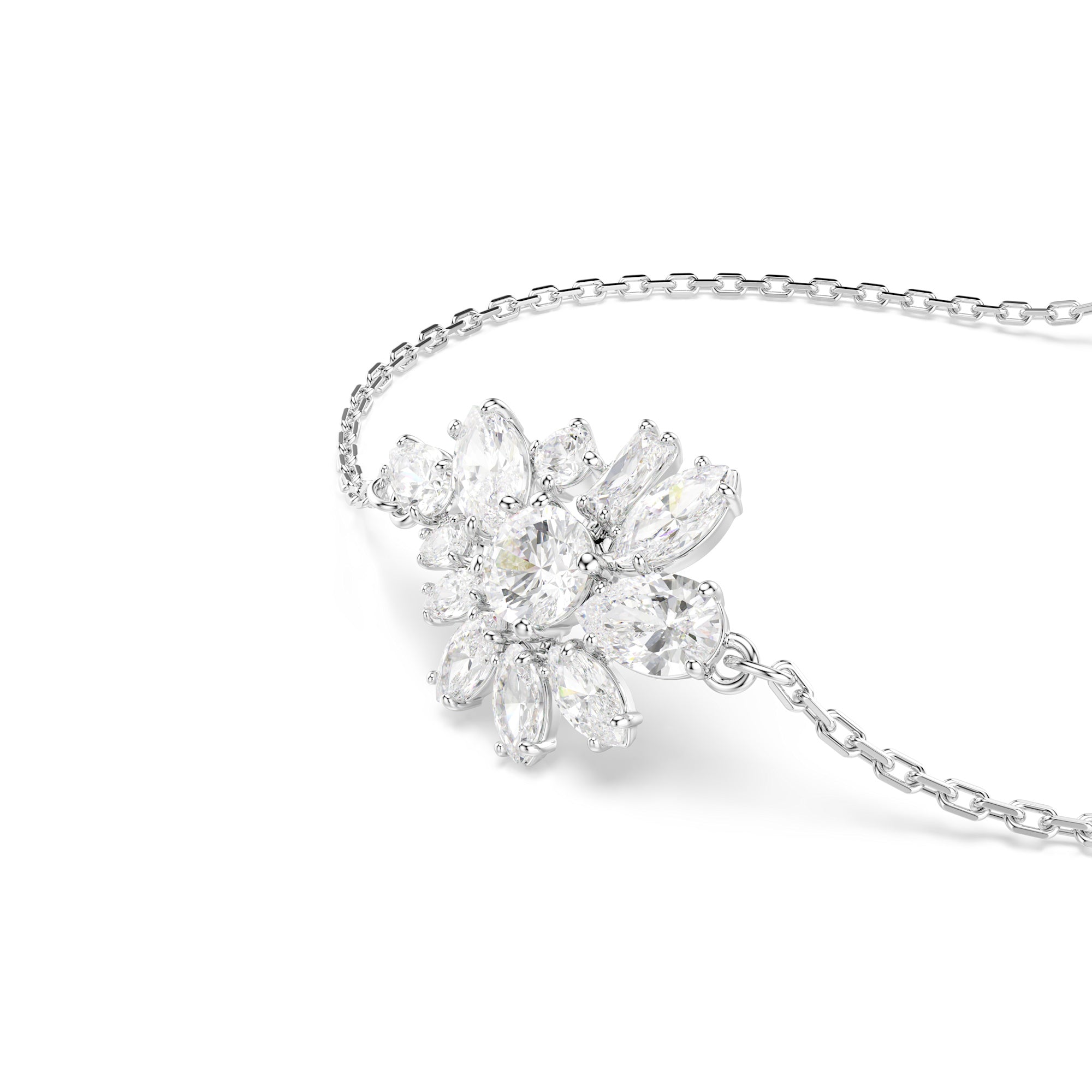 Swarovski Gema Bracelet Flower White Rhodium Plated M