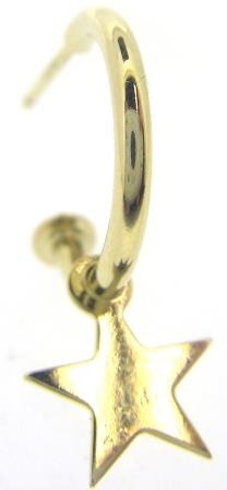 9ct Yellow Gold Hexagon Hoop Earrings