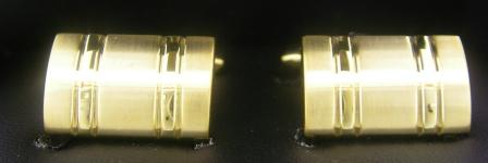 Classic Rectangular Yellow Gold Plated Cufflinks Charm