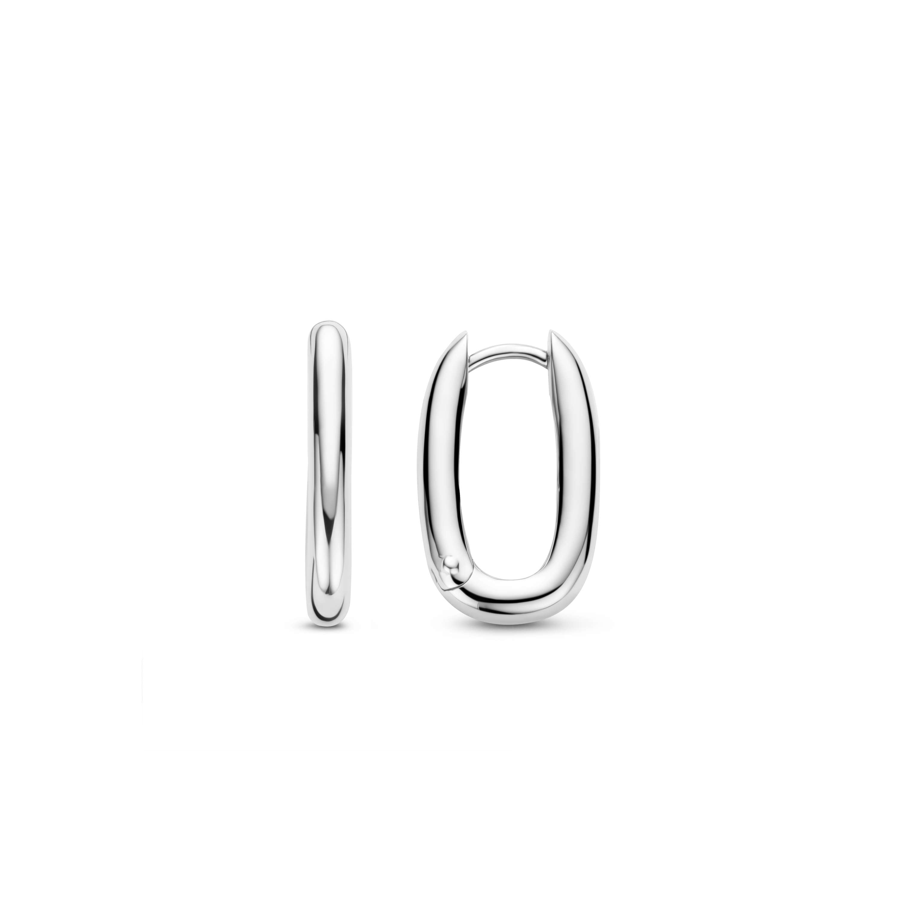 Ti Sento Sterling Silver Oval Hoop Earrings