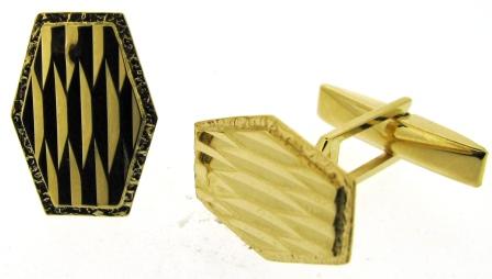 Vintage 18ct Yellow Gold Rectangular Shape Cufflinks