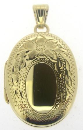 Vintage 9ct Yellow Gold Oval Locket