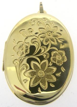Vintage 9ct Yellow Gold Oval Locket