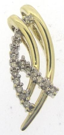 Vintage 9ct Yellow Gold Diamond Pendant