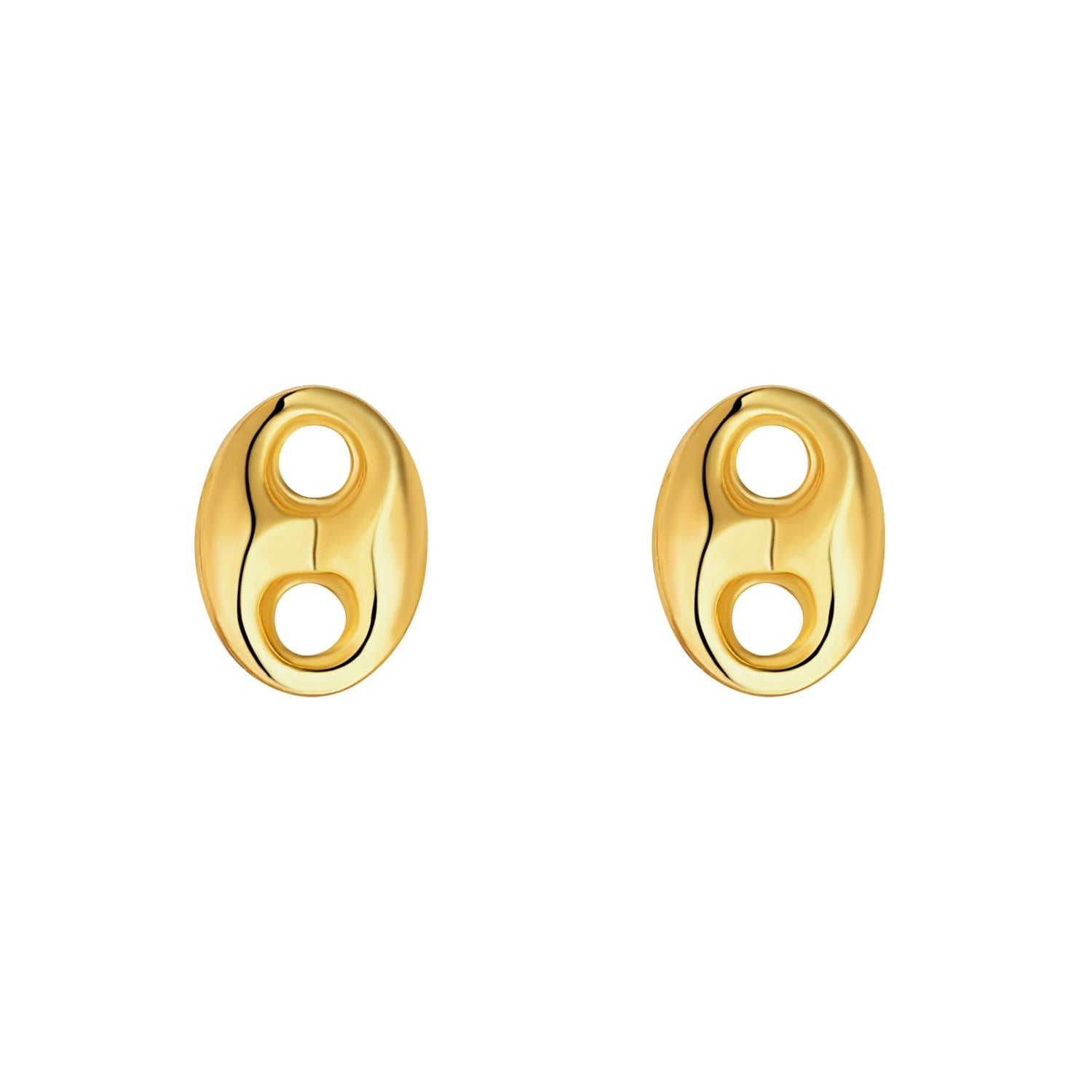 9ct Yellow Gold Link Stud Earrings