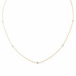 Elegant 9ct Yellow Gold Five Diamond Necklet