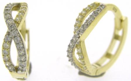 Radiant Red Corundum & 9ct Gold Beaded Half Hoop Earrings