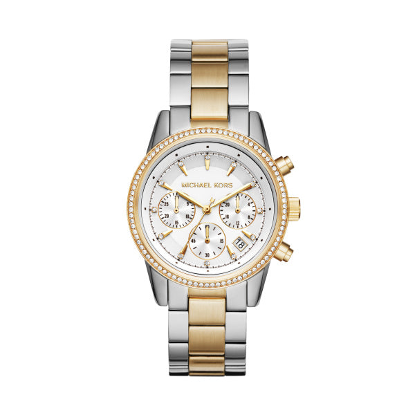 Michael Kors Womens Bryant Chronograph Silver 37mm Watch