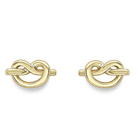 9ct Yellow Gold Knot Stud Earrings