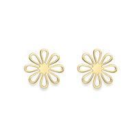 9ct Yellow Gold Teardrop Stud Earrings