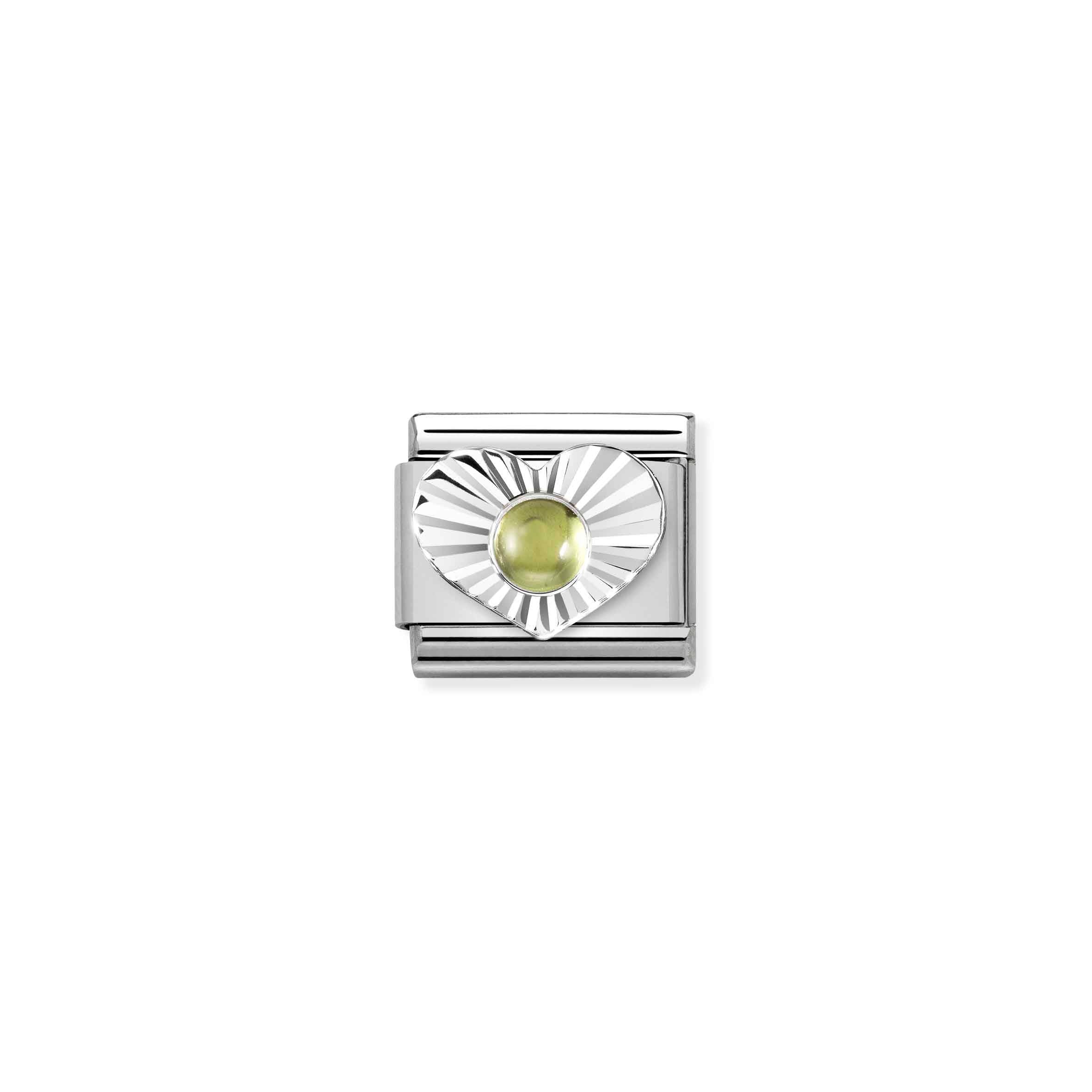 Nomination Composable Classic Peridot Heart Charm