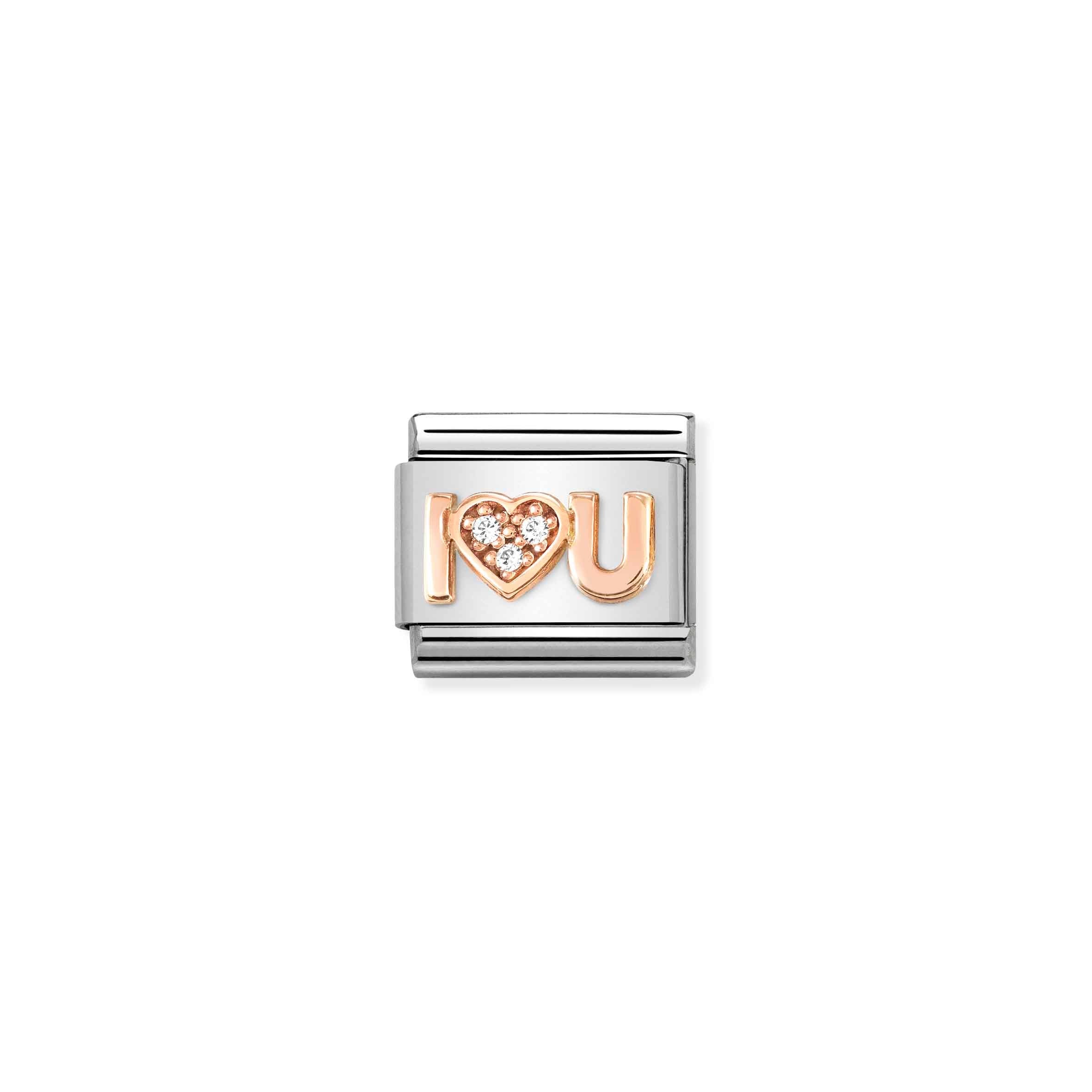 Nomination Composable Classic 'I Heart U' Charm