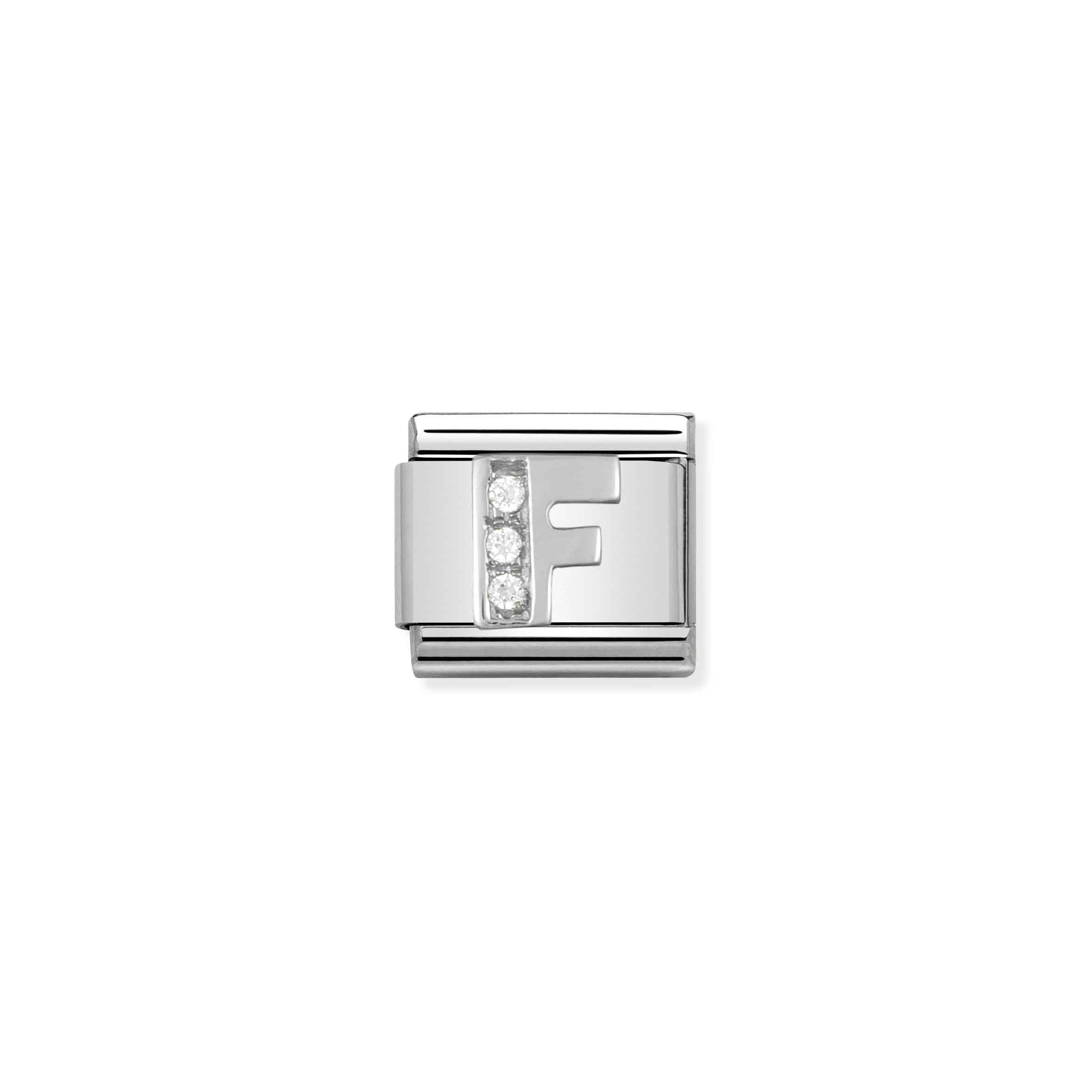 Nomination Composable Classic Initial 'F' Charm Link
