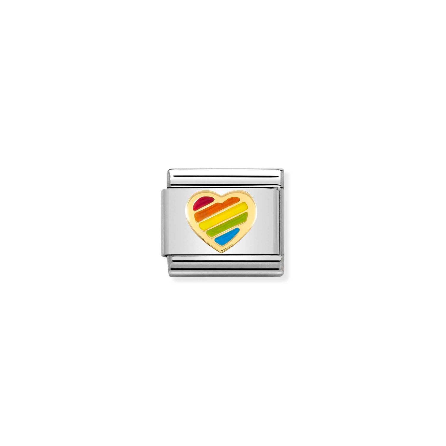 Nomination Composable Classic Rainbow Heart Link