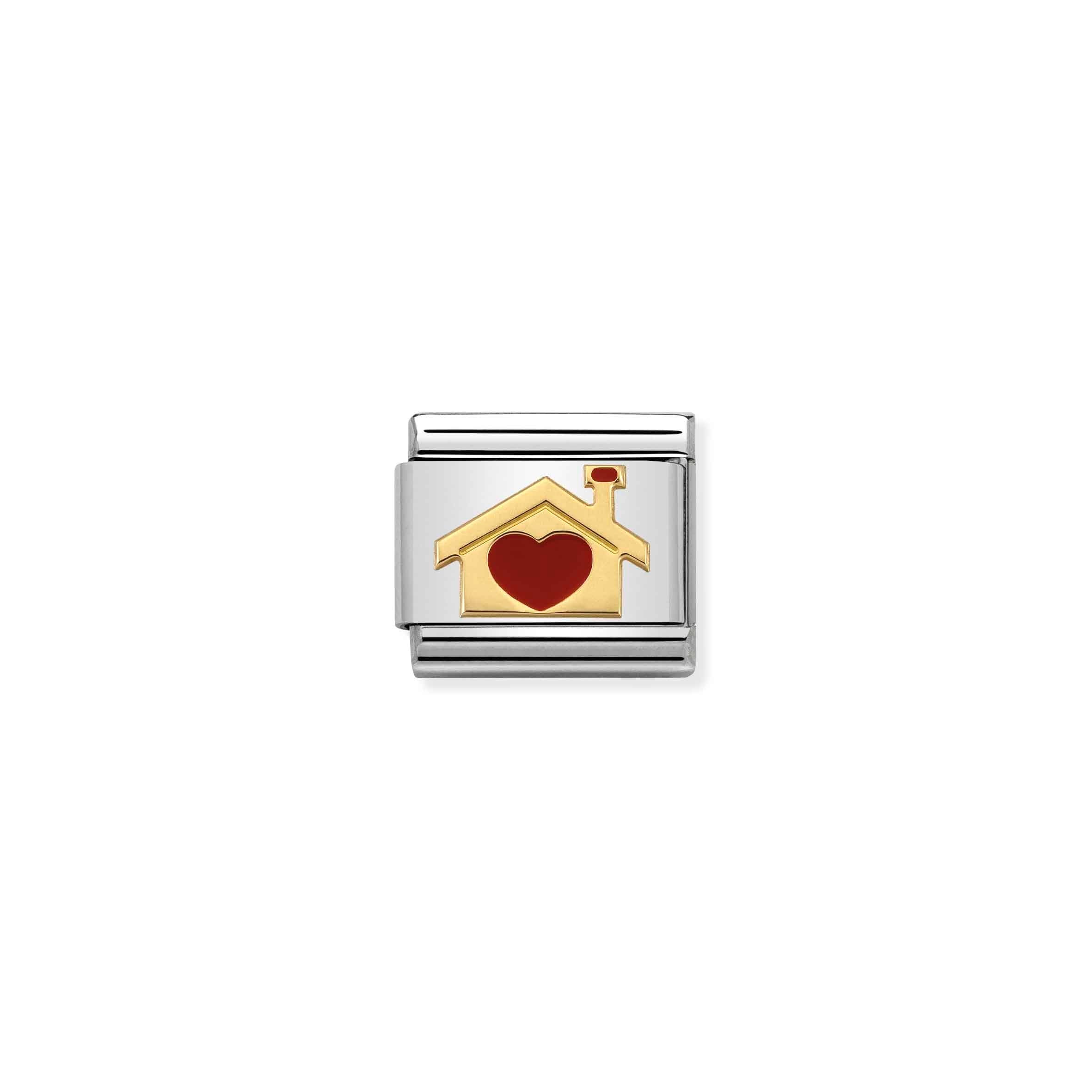 Nomination Composable Classic 'Love' Home with Heart Charm Link